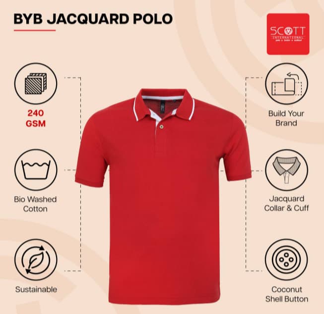 Jacquard Cotton Polo